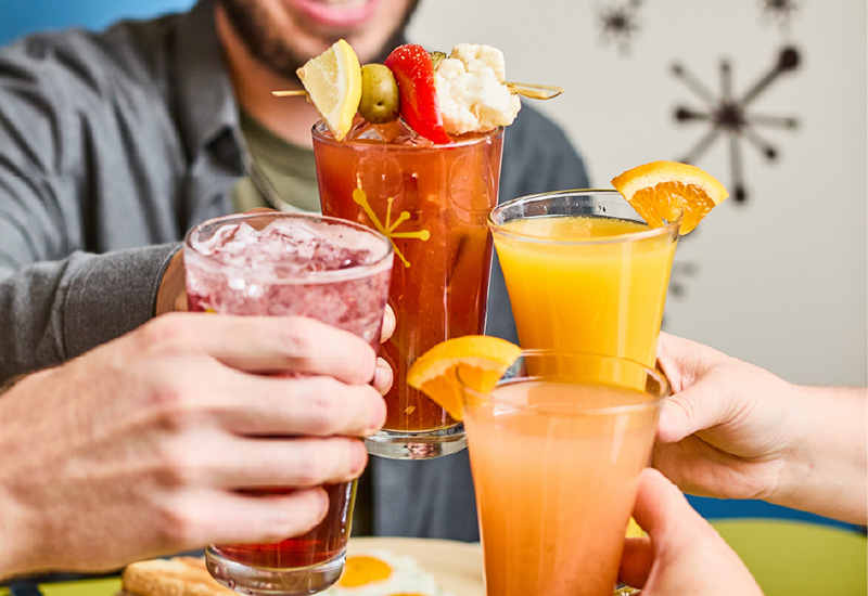 Guests Cheers with Beverages