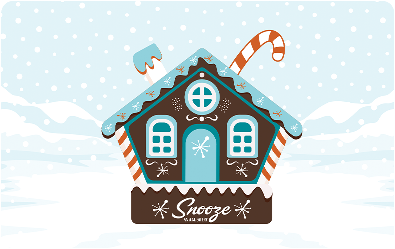 Snooze Holiday Gingerbread House Gift Card